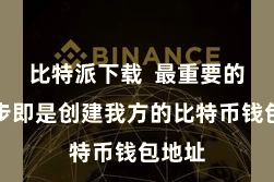 比特派下载  最重要的第一步即是创建我方的比特币钱包地址