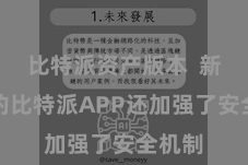 比特派资产版本  新版块的比特派APP还加强了安全机制